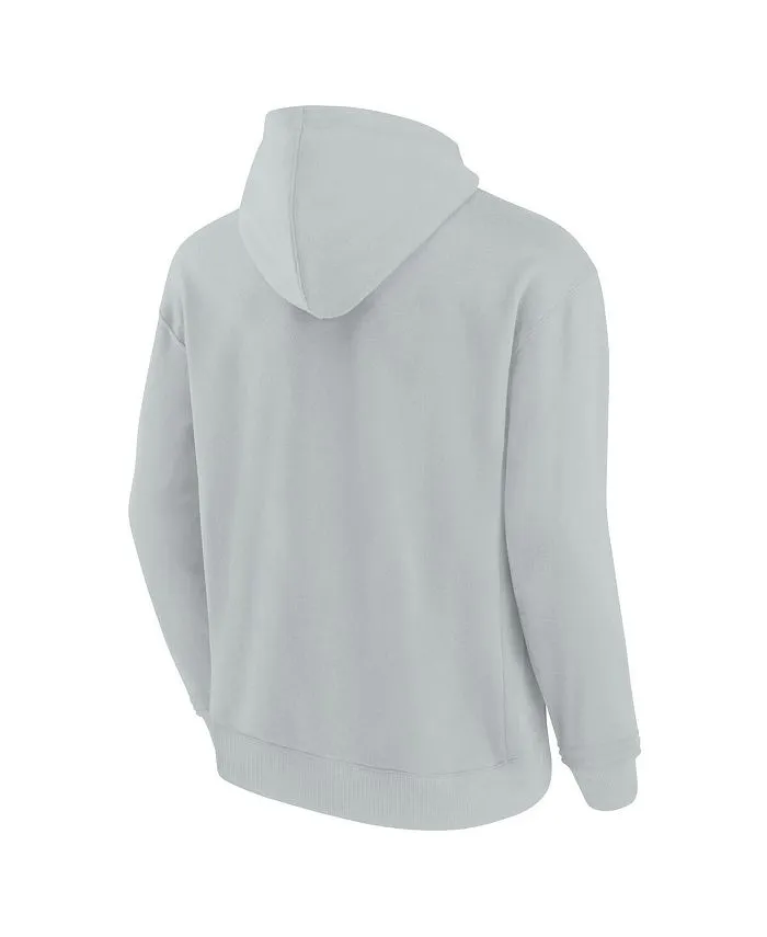 Men's and Women's Gray Tampa Bay Buccaneers Fanatics Signature Super Soft Fleece Pullover Hoodie ,  grey